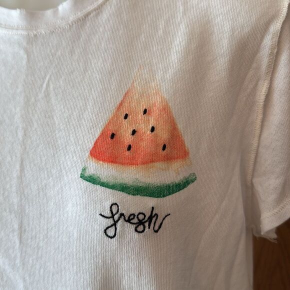 WE THE FREE Free People Fresh Watermelon Embroidered Tee - Picture 5 of 11